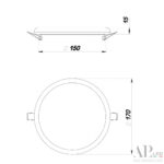 Светильник встраиваемый светодиодный 3322.FAP222R/22W/6K Arte Perfetto Luce — изображение 3