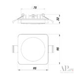Светильник встраиваемый светодиодный 3322.LD109S/12W/4K Arte Perfetto Luce — изображение 3