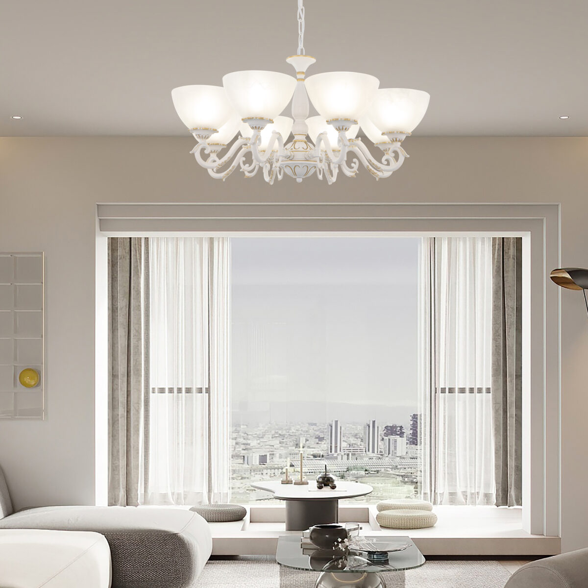 Люстра с плафонами 340518/8 WT+G Arte Milano (Артемилано) — изображение 2