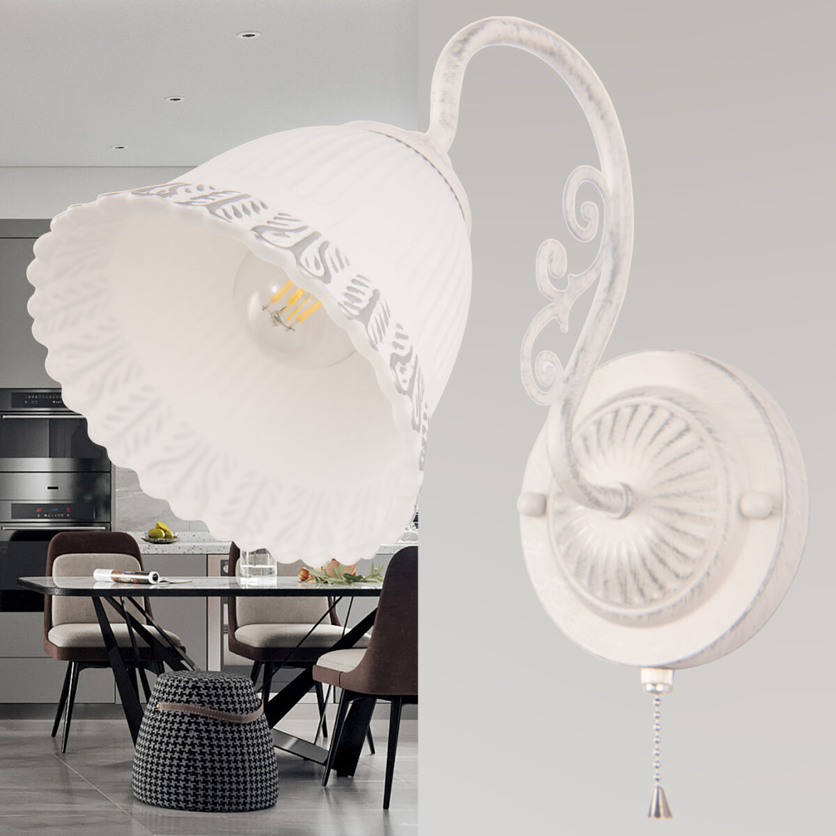 Бра с плафонами 340800/1W WT+SL Arte Milano (Артемилано) — изображение 2