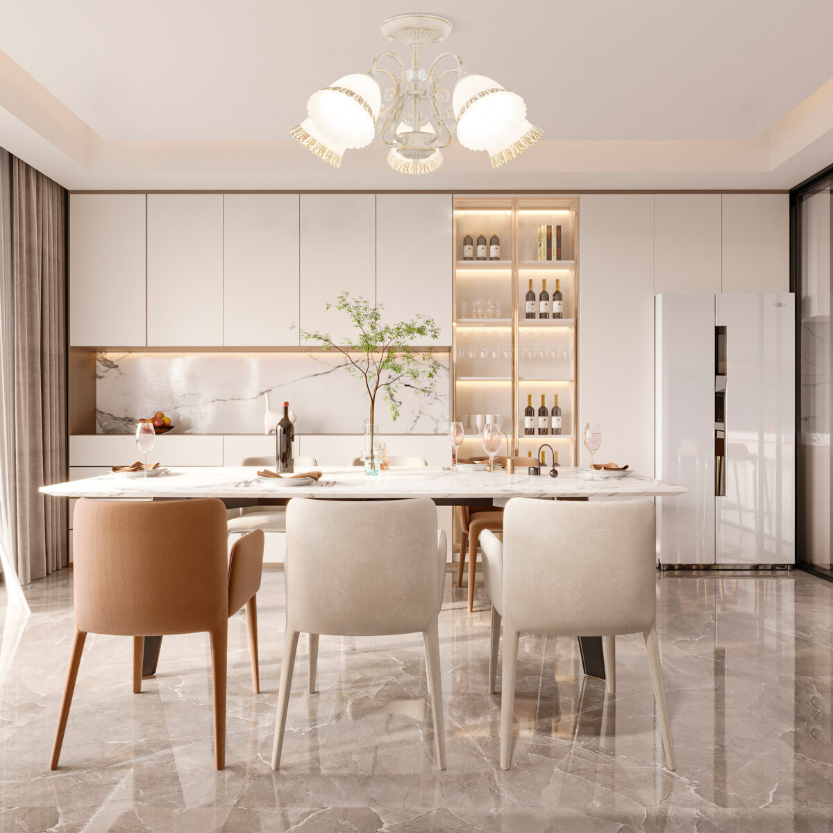 Люстра с плафонами 340800/5 WT+G Arte Milano (Артемилано) — изображение 2
