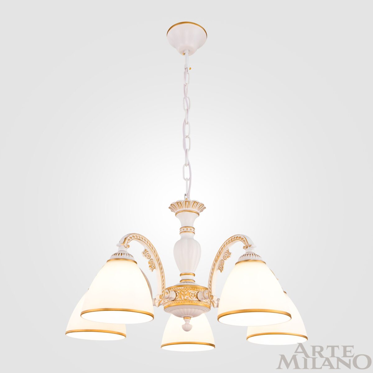 Люстра с плафонами 340837/5 WT+G Arte Milano (Артемилано) — изображение 3