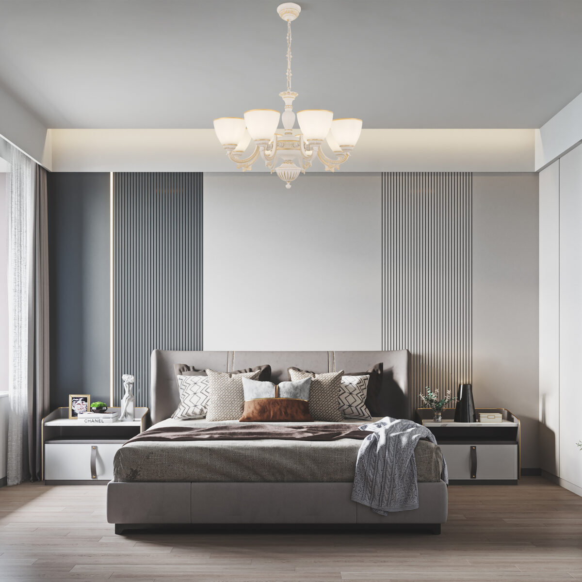 Люстра с плафонами 342837/8 WT+G Arte Milano (Артемилано) — изображение 2