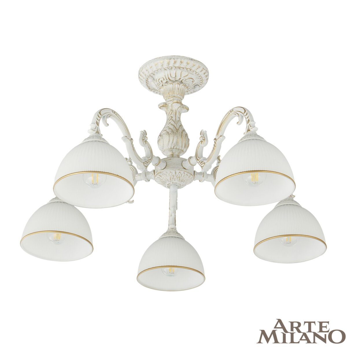 Люстра с плафонами 346410/5 WT+G Arte Milano (Артемилано) — изображение 1