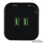Трековая розетка, 2.1A 250V 380022TS/USBx2 Black — изображение 3