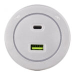 Трековая розетка, 3.1A 250V 399731TS/USB-Type-C Silver — изображение 2