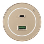 Трековая розетка, 3.1A 250V 399732TS/USB-Type-C Gold — изображение 2