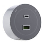 Трековая розетка, 3.1A 250V 399732TS/USB-Type-C Grey — изображение 3