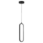 749007 Подвес SATURNO LED 9W 720LM ЧЕРНЫЙ 3000K