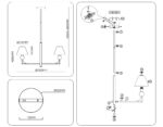 LH75159/5 BS/FR латунь/белый матовый E14*5 max 40W D730*580 — изображение 3