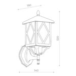 SL084.401.01 Светильник уличный настенный ST-Luce Черный/Черный, Прозрачный E27 1*60W LORNE — изображение 4