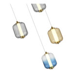 SL1193.303.05 Светильник подвесной ST-Luce Латунь/Янтарный,Дымчатый,Голубой LED 5*10W 3000K САММЕР — изображение 3