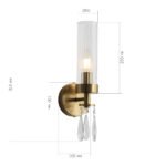 SL1400.301.01 Светильник настенный ST-Luce Латунь/Прозрачный E14*1 40W ИЛЛЮМИА — изображение 7