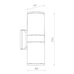 SL561.401.02 Светильник уличный настенный ST-Luce Черный/Черный LED 2*5W 4000K ТУБО — изображение 2