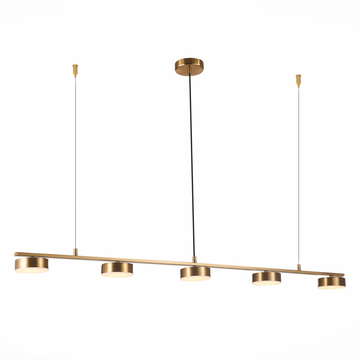 SL6000.303.05_01W SL6000.303.05 Светильник подвесной ST-Luce Латунь/Латунь LED 5*7W 3000K ПАНЧЕС — изображение 1