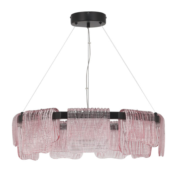 SL6021.403.54 Светильник подвесной ST-Luce черный/розовый LED 1*54W 3000K ВУАЛЬ