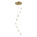 SL6114.203.08 Светильник подвесной ST-Luce Золотистый/Прозрачный LED 8*3W 3000K КАСКАТО
