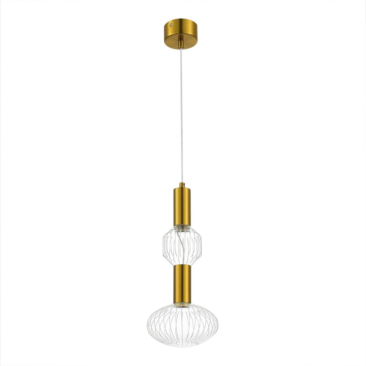 SL6117.223.02 Светильник подвесной ST-Luce Латунь/Золотой, Прозрачный LED 2*3W 3000K ТАККЕ — изображение 2