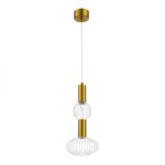 SL6117.223.02 Светильник подвесной ST-Luce Латунь/Золотой, Прозрачный LED 2*3W 3000K ТАККЕ — изображение 2