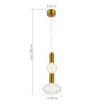 SL6117.223.02 Светильник подвесной ST-Luce Латунь/Золотой, Прозрачный LED 2*3W 3000K ТАККЕ — изображение 4