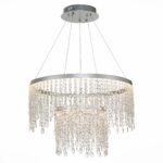 SL6201.103.55 Люстра подвесная ST-Luce Серебристый/Прозрачный LED 1*55W 3000K/4000K/6000K ВЕГА