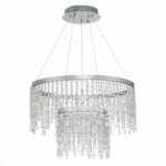 SL6201.103.55 Люстра подвесная ST-Luce Серебристый/Прозрачный LED 1*55W 3000K/4000K/6000K ВЕГА — изображение 2