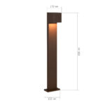 SL9513.605.01 Светильник уличный наземный ST-Luce кортен/кортен LED 1*12W 2700K BRIK — изображение 10