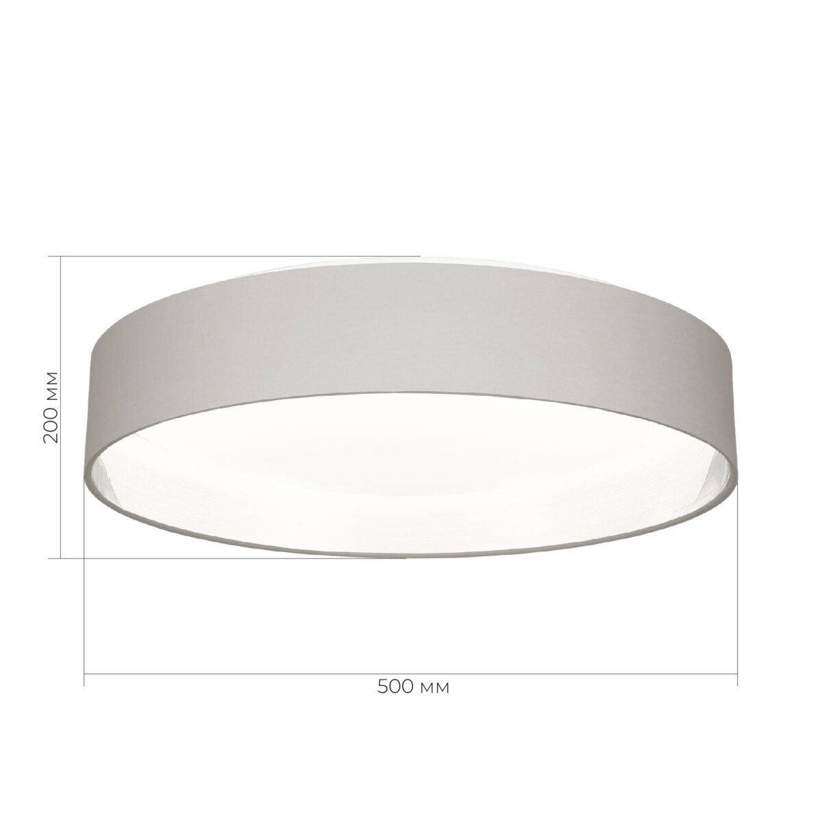 SLE300512-01 Светильник потолочный Никель/Серый, Серебристый LED 1*50W 3000K/4000K/5000K БЕРА — изображение 2