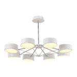 SLE6005-502-08 Светильник потолочный Белый, Хром/Белый LED 8*10W ВАЛЛЕ — изображение 3