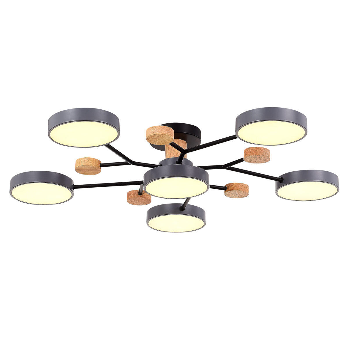 SLE6006-702-06 Светильник потолочный Серый/Серый LED 6*12W 3000K/4500K/6000K 6200Lm ФАЭМА — изображение 3