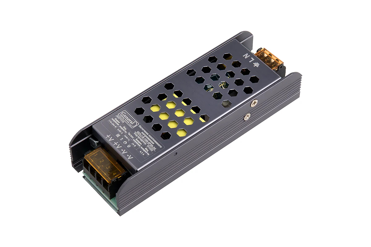 ST022.124.100_01W ST022.124.100 Блок питания ST-Luce LS серии SLIM (24V,100W, IP20, 4,17А) Светодиодные ленты — изображение 1