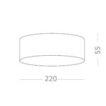 ST606.432.27 Светильник потолочный Черный LED 1*27W 3000K 2 430Lm Ra>90 120° IP20 D220xH55 185-265V Накладные светильники — изображение 3