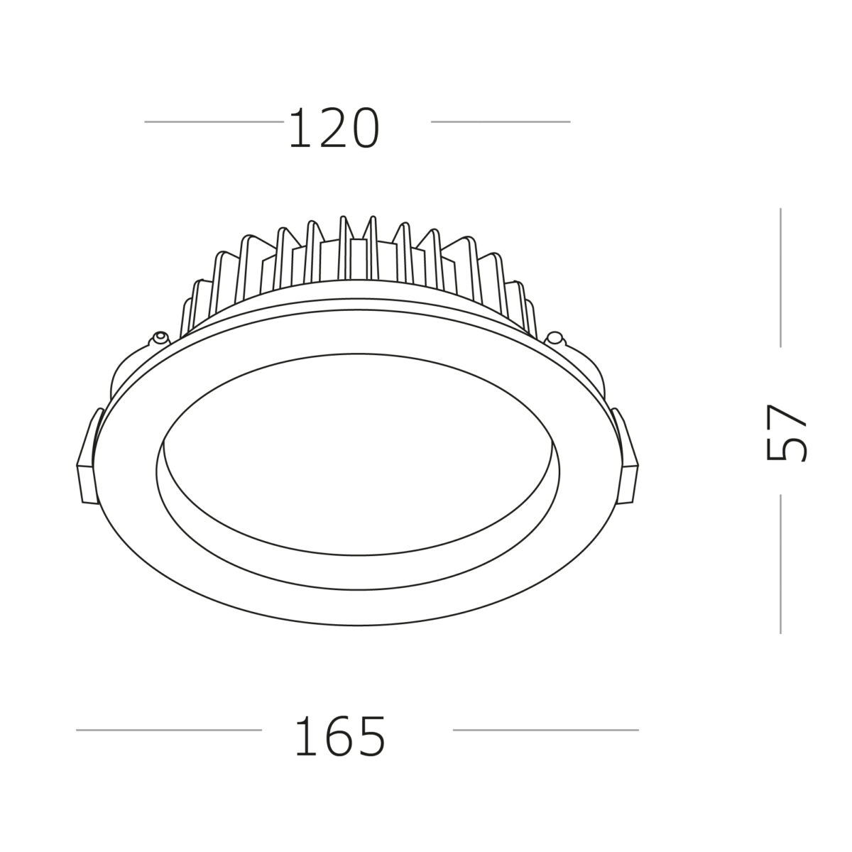 ST752.548.24 Св-к встр. Белый LED 1*24W 4000K 1 920Lm Ra80 100° IP44 D165xH54 100-240V Встраиваемые светильники — изображение 4