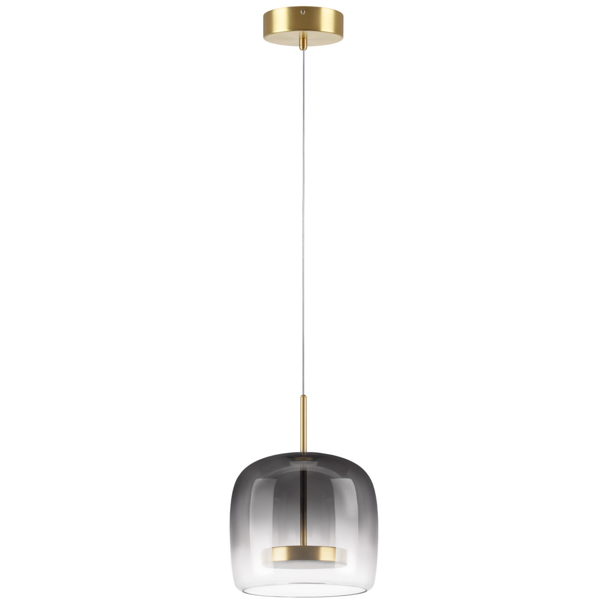 bcb1e518012a11ee813fc81f66f678b0_5dbabe26b37c11ee8145c81f66f678b0 804018 Люстра CUPOLA LED 1х18W 900LM ЗОЛОТО/ДЫМЧАТЫЙ 3000K — изображение 1