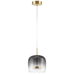 804018 Люстра CUPOLA LED 1х18W 900LM ЗОЛОТО/ДЫМЧАТЫЙ 3000K