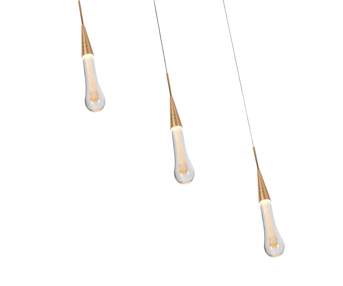 07861-3AS,33 Подвес Гутта золото Led 9W — изображение 2