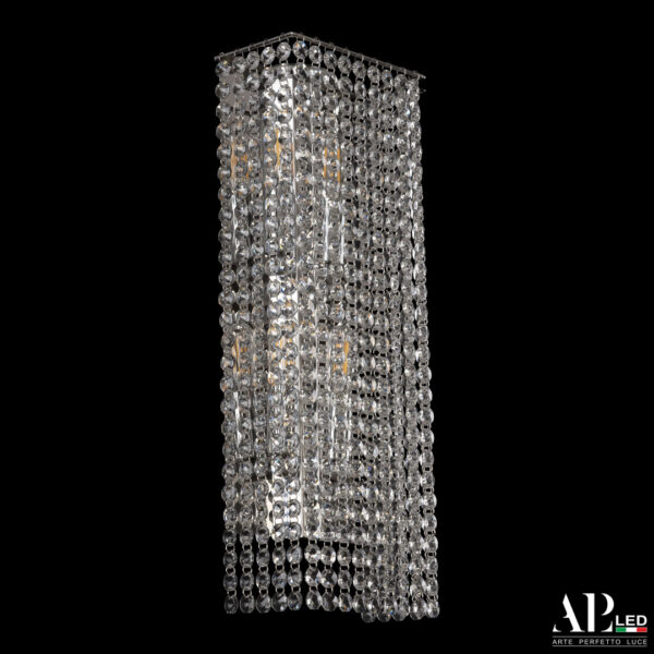 Бра хрустальный каскад S500.B1.16-45.A.E14.Ni Arte Perfetto Luce