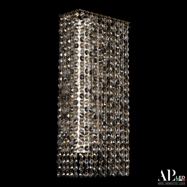 Бра светодиодные хрустальные S500.B1.20-45.A.3000.Gold.Clear.801.731 Arte Perfetto Luce