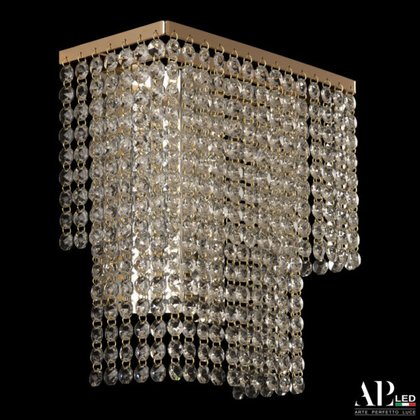 Бра светодиодные хрустальные S500.B3.25-27.A.3000.Gold Arte Perfetto Luce