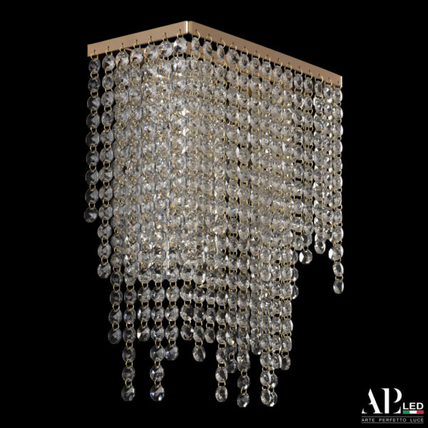 Бра светодиодные хрустальные S500.B3.25-27.B.3000.Gold Arte Perfetto Luce
