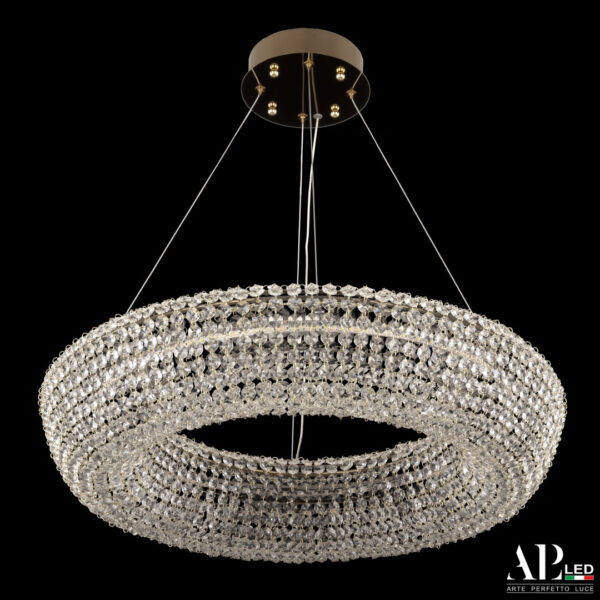 Люстра светодиодная хрустальная S502.0.60.A.4000.Gold Arte Perfetto Luce