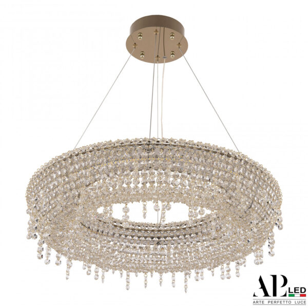 Люстра светодиодная хрустальная S502.0.60.B.4000.Gold Arte Perfetto Luce