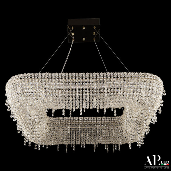 Люстра светодиодная хрустальная S504.0.80.B.4000.Gold Arte Perfetto Luce