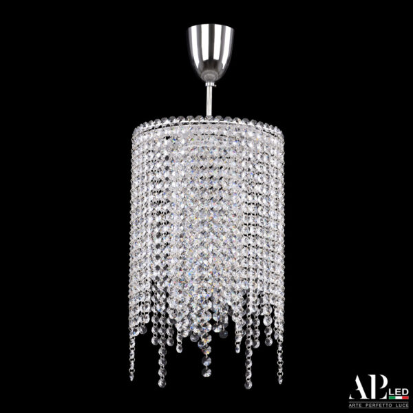Люстра светодиодная хрустальная с пультом SH01.25.B.LED-DIM.Ni.Tube Arte Perfetto Luce