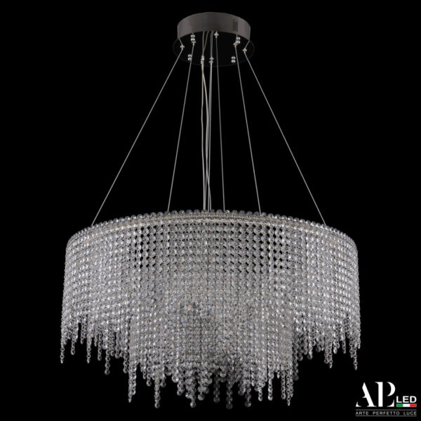 Люстра светодиодная хрустальная SH02.73.2D.B.Ni.4000 Arte Perfetto Luce