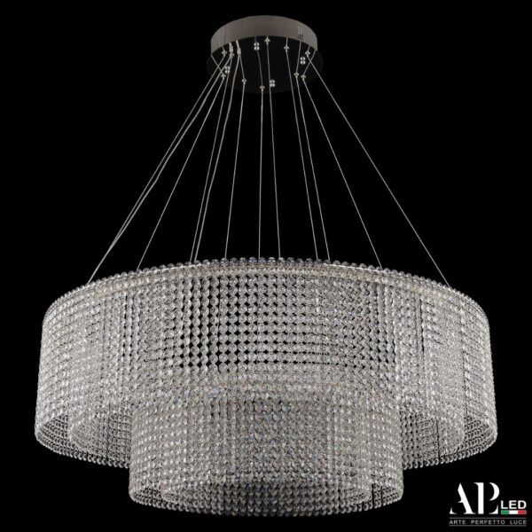 Люстра светодиодная хрустальная SH02.93.2D.A.Ni.4000 Arte Perfetto Luce