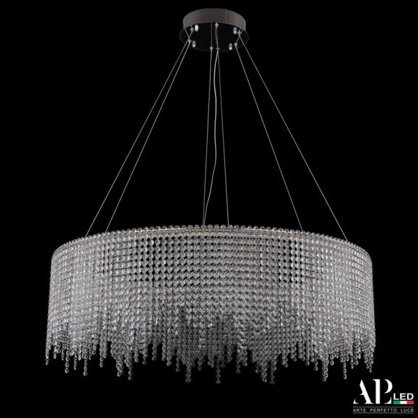 Люстра светодиодная хрустальная с пультом SH02.93.B.Ni.4000.Dim Arte Perfetto Luce