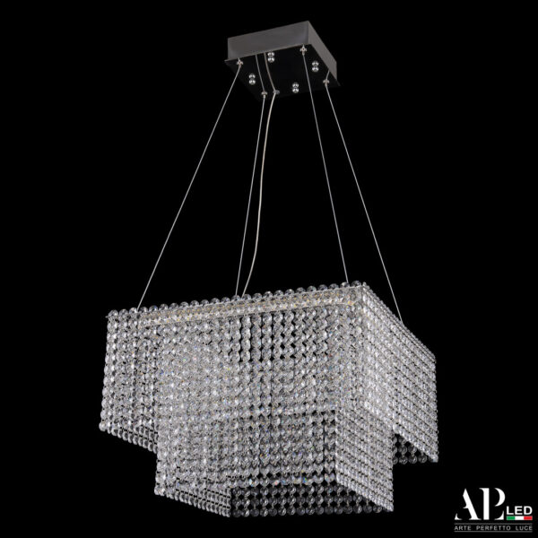 Люстра светодиодная хрустальная SH04.42.C.Ni.4000 Arte Perfetto Luce