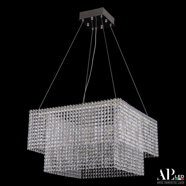 Люстра светодиодная хрустальная SH04.52.C.Ni.4000 Arte Perfetto Luce