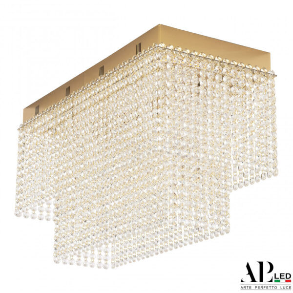 Люстра светодиодная хрустальная SH05.57.C.Gd.3000.PK Arte Perfetto Luce